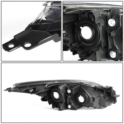 D-Motoring - Headlights - Chrome Housing - Clear Corner - Projector - Plug-n-Play - Pair - 10-13 Mazda 3 - 4