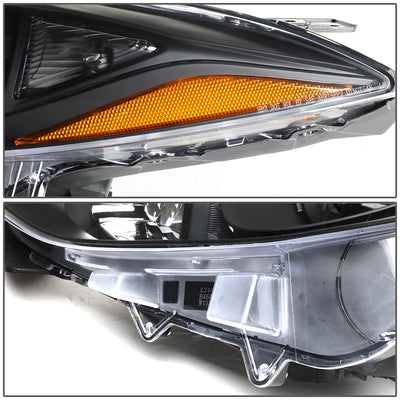 D-Motoring - Headlights - Black Housing - Amber Corner - Projector - Plug-n-Play - Pair - 14-17 Mazda 3 - 3