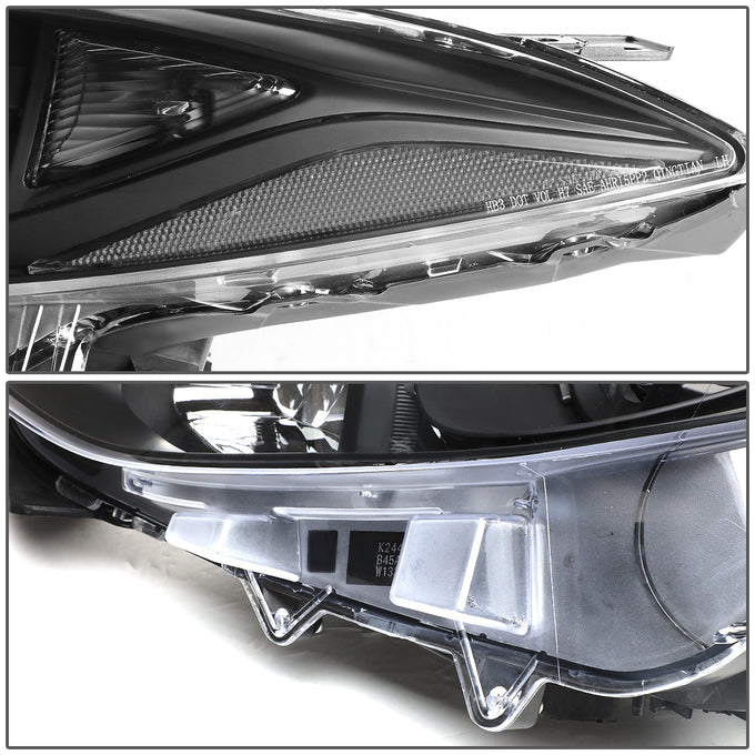 D-Motoring - Headlights - Black Housing - Projector - Plug-n-Play - Pair - 14-17 Mazda 3 - 3