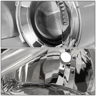 D-Motoring - Headlights - Chrome Housing - Amber Corner - Projector - Plug-n-Play - Pair - 14-17 Mazda 3 - 2
