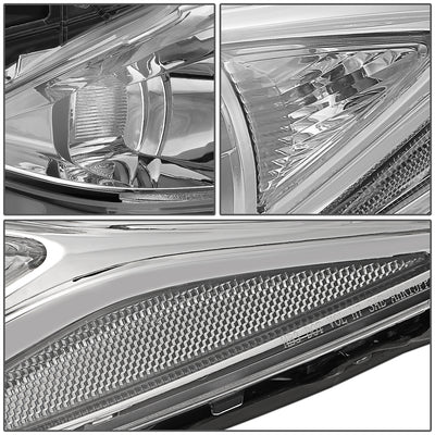 D-Motoring - Headlights - Chrome Housing - Projector - Plug-n-Play - Pair - 14-17 Mazda 3 - 3