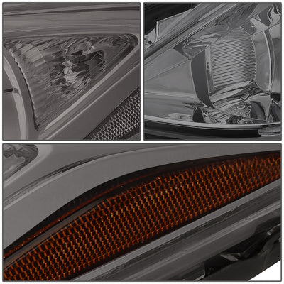 D-Motoring - Headlights - Smoked Lens - Amber Corner - Projector - Plug-n-Play - Pair - 14-17 Mazda 3 - 3
