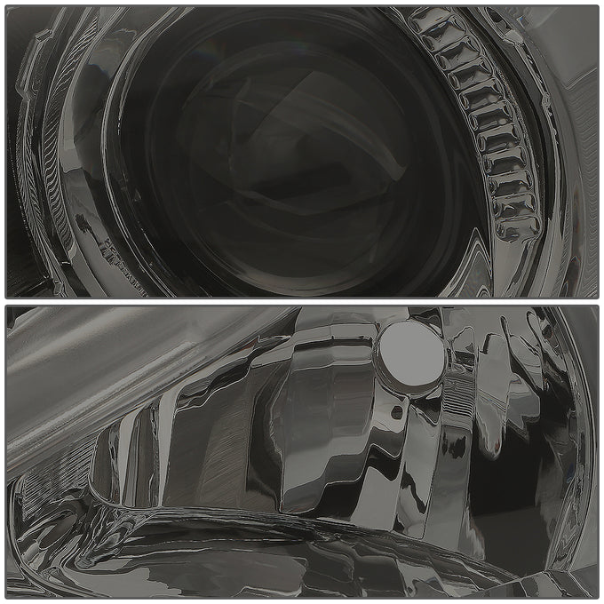 D-Motoring - Headlights - Projector - Smoked Lens - Clear Corner - Plug-n-Play - Pair - 14-17 Mazda 3 - 2