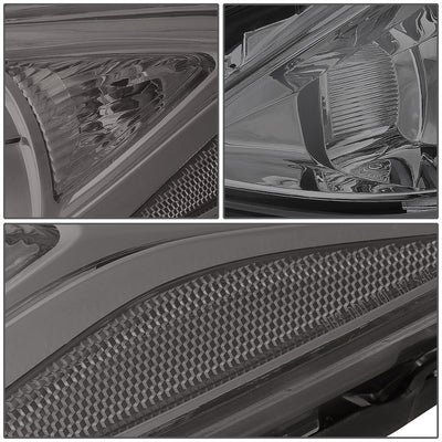 D-Motoring - Headlights - Projector - Smoked Lens - Clear Corner - Plug-n-Play - Pair - 14-17 Mazda 3 - 3