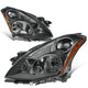 10-12 Nissan Altima Headlights - Black Housing - Amber Corner - Plug-n-Play - Pair