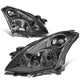 10-12 Nissan Altima Sedan Headlights - Black Housing - Clear Lens - Clear Corner - Plug-n-Play - Pair