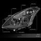 D-Motoring - 10-12 Nissan Altima Sedan Headlights - Black Housing - Clear Lens - Clear Corner - Plug-n-Play - Pair - 2