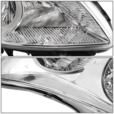 D-Motoring - 10-12 Nissan Altima Sedan  Headlights - Chrome Housing - Clear Corner - Plug-n-Play - Pair - 4