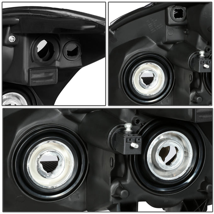 D-Motoring - 10-12 Nissan Altima Sedan  Headlights - Chrome Housing - Clear Corner - Plug-n-Play - Pair - 5