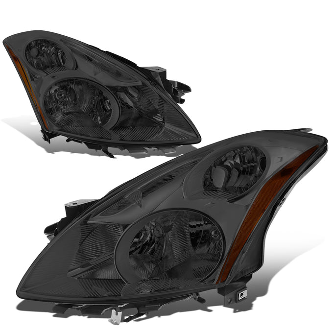 10-12 Nissan Altima Headlights - Smoked Housing - Amber Corner - Plug-n-Play - Pair