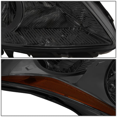 D-Motoring - 10-12 Nissan Altima Sedan  Headlights - Smoked Housing - Amber Corner - Plug-n-Play - Pair - 4