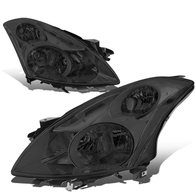 10-12 Nissan Altima Headlights - Smoked Housing - Clear Corner - Plug-n-Play - Pair