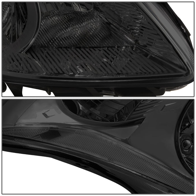 D-Motoring - 10-12 Nissan Altima Sedan  Headlights - Smoked Housing - Clear Corner - Plug-n-Play - Pair - 4