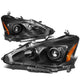 D-Motoring - Headlights - Projector - Black Housing - Clear Lens - Amber Corner - Plug-n-Play - Pair - 13-15 Nissan Altima - 1