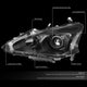 D-Motoring - Headlights - Projector - Black Housing - Clear Lens - Clear Corner - Plug-n-Play - Pair - 13-15 Nissan Altima - 2
