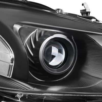 D-Motoring - Headlights - Projector - Black Housing - Clear Lens - Clear Corner - Plug-n-Play - Pair - 13-15 Nissan Altima - 3
