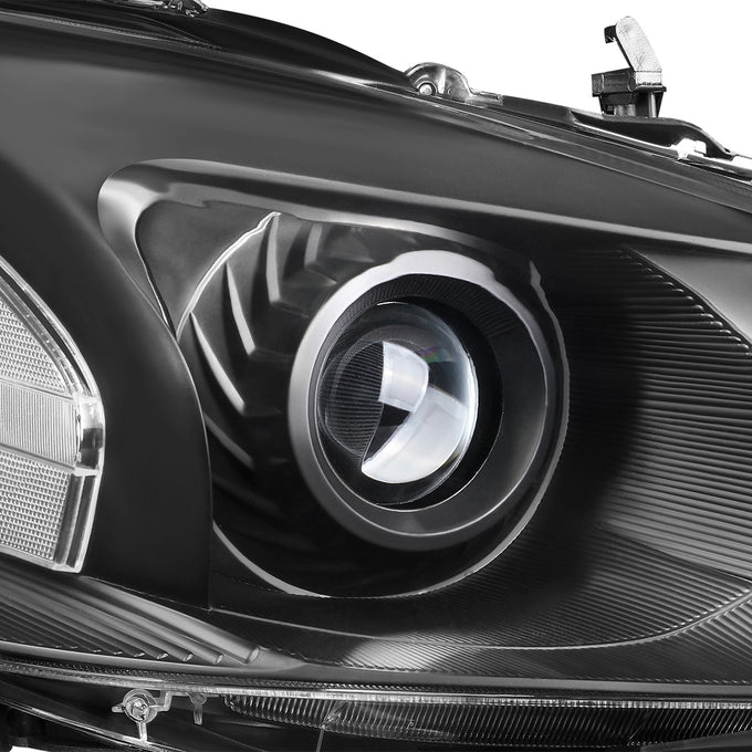 D-Motoring - Headlights - Projector - Black Housing - Clear Lens - Clear Corner - Plug-n-Play - Pair - 13-15 Nissan Altima - 3