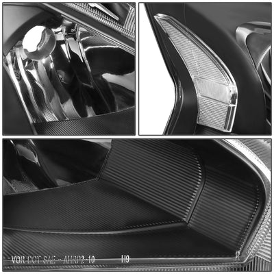 D-Motoring - Headlights - Projector - Black Housing - Clear Lens - Clear Corner - Plug-n-Play - Pair - 13-15 Nissan Altima - 4