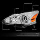 D-Motoring - Headlights - Projector - Chrome Housing - Clear Lens - Amber Corner - Plug-n-Play - Pair - 13-15 Nissan Altima - 2