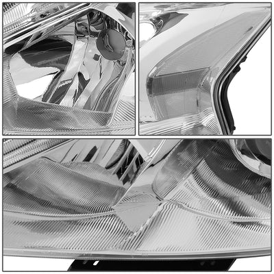 D-Motoring - Headlights - Projector - Chrome Housing - Clear Lens - Clear Corner - Plug-n-Play - Pair - 13-15 Nissan Altima - 4