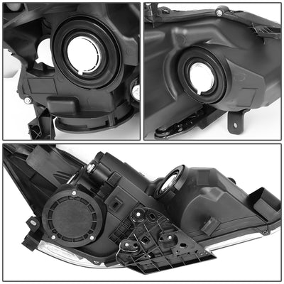 D-Motoring - Headlights - Projector - Chrome Housing - Clear Lens - Clear Corner - Plug-n-Play - Pair - 13-15 Nissan Altima - 5