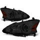 D-Motoring - Headlights - Projector - Chrome Housing - Smoked Lens - Amber Corner - Plug-n-Play - Pair - 13-15 Nissan Altima - 1