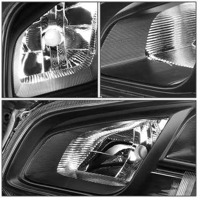D-Motoring - 09-14 Nissan MaximaHeadlights - Black Housing - Clear Lens - Amber Corner - Plug-n-Play - Pair - 4
