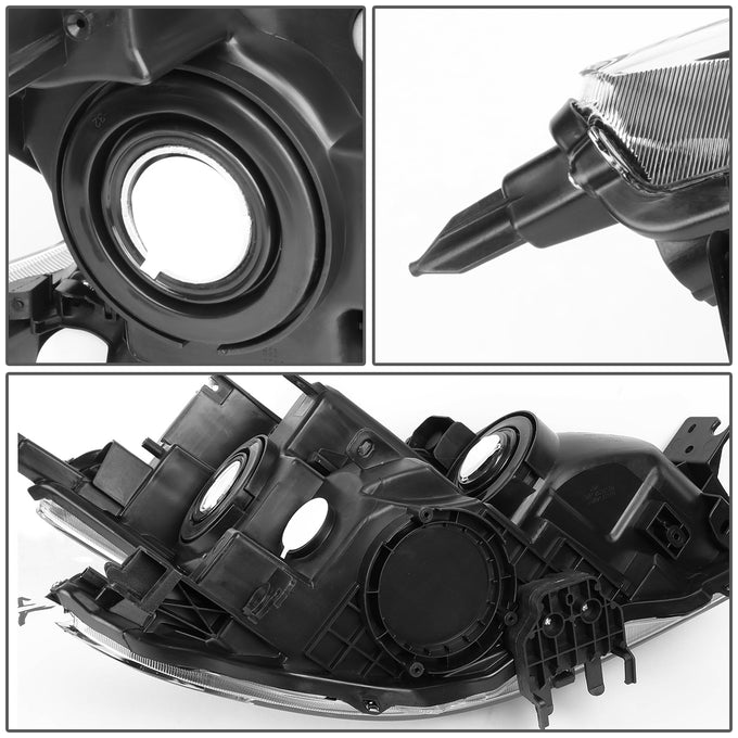 D-Motoring - 09-14 Nissan MaximaHeadlights - Black Housing - Clear Lens - Amber Corner - Plug-n-Play - Pair - 5