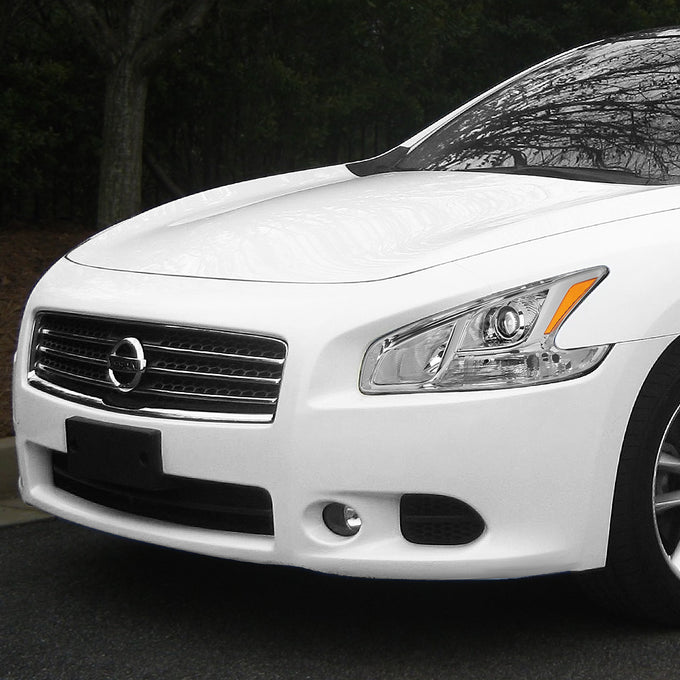D-Motoring - 09-14 Nissan MaximaHeadlights - Chrome Housing - Clear Lens - Amber Corner - Plug-n-Play - Pair - 7