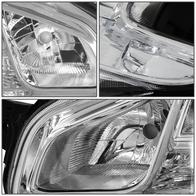 D-Motoring - 09-14 Nissan MaximaHeadlights - Chrome Housing - Clear Lens - Amber Corner - Plug-n-Play - Pair - 4