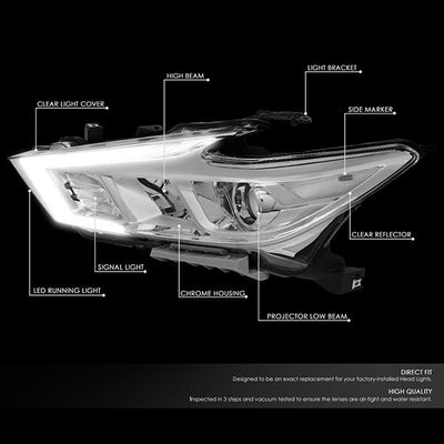 led-drl-16-18-nissan-maxima-s-sl-sv-projector-headlight-lamps-chrome-housing-hl-oh-nm16-ch-cl1 - 2