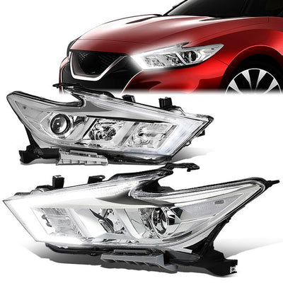 led-drl-16-18-nissan-maxima-s-sl-sv-projector-headlight-lamps-chrome-housing-hl-oh-nm16-ch-cl1 - 1