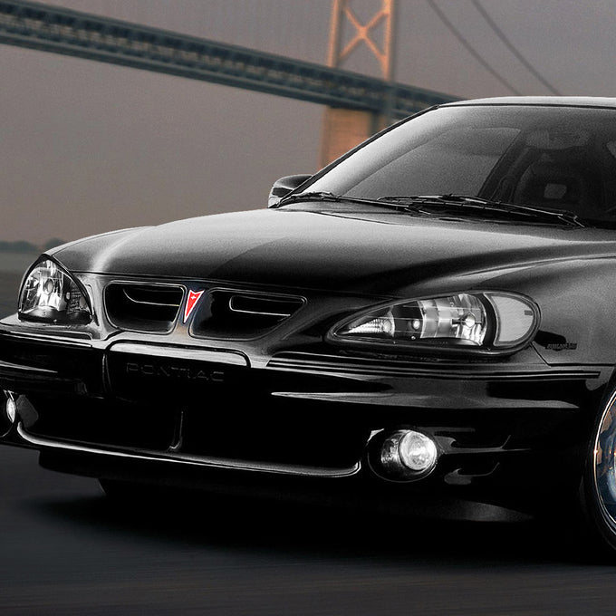 D-Motoring - 99-05 Pontiac Grand AmHeadlights - Black Housing - Clear Lens - Clear Corner - Plug-n-Play - Pair - 7