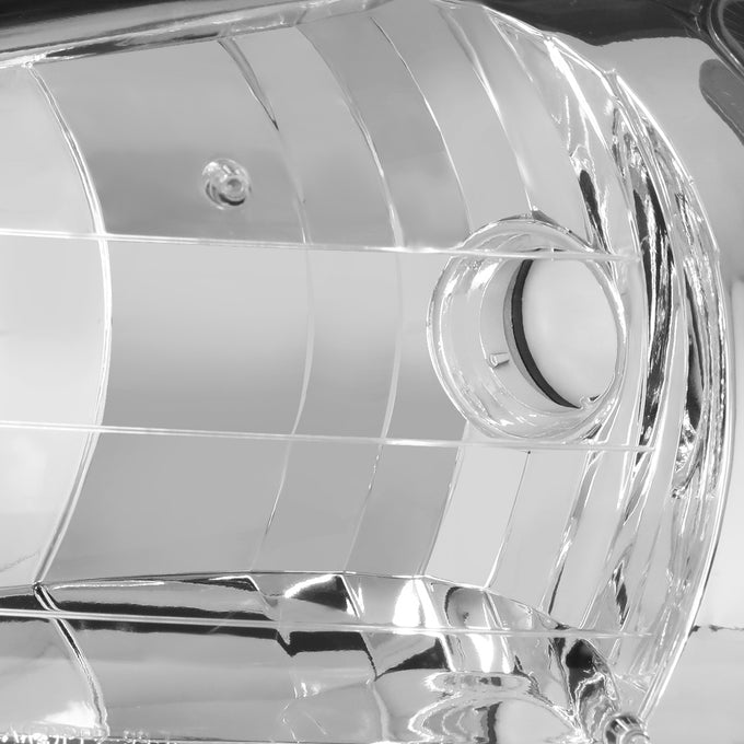 D-Motoring - 99-05 Pontiac Grand AmHeadlights - Chrome Housing - Clear Lens - Clear Corner - Plug-n-Play - Pair - 3