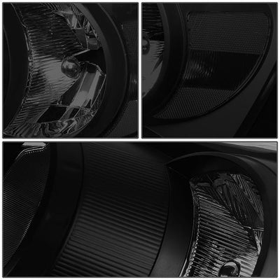 06-09 Ram Truck Headlights - Tinted Housing - Smoked Lens - Clear Corner - Pair - HL-OH-RM06-BK-SM-CL1 - 4