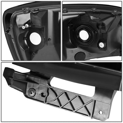 06-09 Ram Truck Headlights - Tinted Housing - Smoked Lens - Clear Corner - Pair - HL-OH-RM06-BK-SM-CL1 - 5