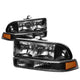 D-Motoring - Headlights - Black Housing - Amber Corner - Plug-n-Play - Pair - Chevrolet Blazer / S10 - 1