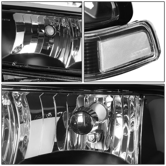 D-Motoring - Headlights - Black Housing - Plug-n-Play - Pair - Chevrolet Blazer / S10 - 2
