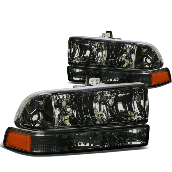 D-Motoring - Headlights - Smoked Lens - Amber Corner - Plug-n-Play - Pair - Chevrolet Blazer / S10 - 3
