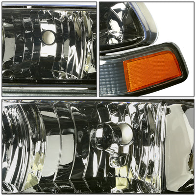 D-Motoring - Headlights - Smoked Lens - Amber Corner - Plug-n-Play - Pair - Chevrolet Blazer / S10 - 2