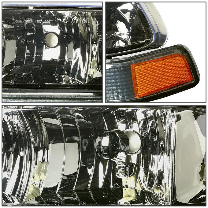 D-Motoring - Headlights - Smoked Lens - Amber Corner - Plug-n-Play - Pair - Chevrolet Blazer / S10 - 2