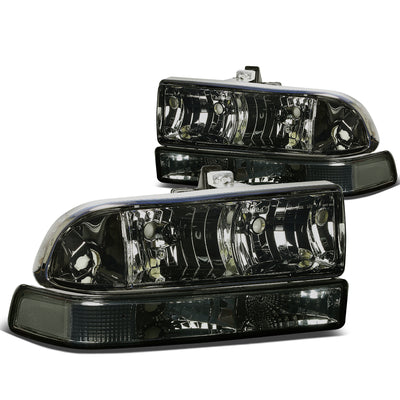 D-Motoring - Headlights - Smoked Lens - Clear Corner - Plug-n-Play - Pair - Chevrolet Blazer / S10 - 3