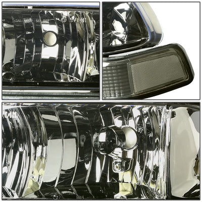 D-Motoring - Headlights - Smoked Lens - Clear Corner - Plug-n-Play - Pair - Chevrolet Blazer / S10 - 2