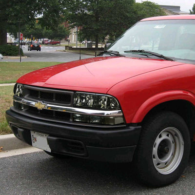 D-Motoring - Headlights - Smoked Lens - Clear Corner - Plug-n-Play - Pair - Chevrolet Blazer / S10 - 5