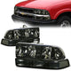 98-04 Chevrolet Blazer S10 Headlights - Smoked Housing - Plug-n-Play - Pair