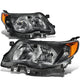 09-13 Subaru Forester Headlights - Black Housing - Amber Corner - Plug-n-Play - Pair