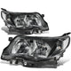 09-13 Subaru Forester Headlights - Black Housing - Clear Corner - Plug-n-Play - Pair