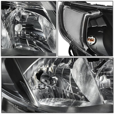 D-Motoring - 09-13 Subaru Forester  Headlights - Black Housing - Clear Corner - Plug-n-Play - Pair - 3