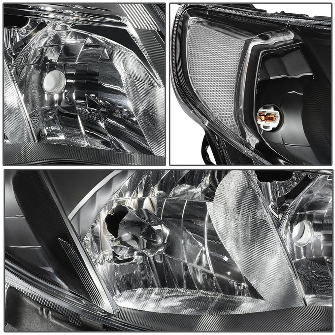 D-Motoring - 09-13 Subaru Forester  Headlights - Black Housing - Clear Corner - Plug-n-Play - Pair - 3