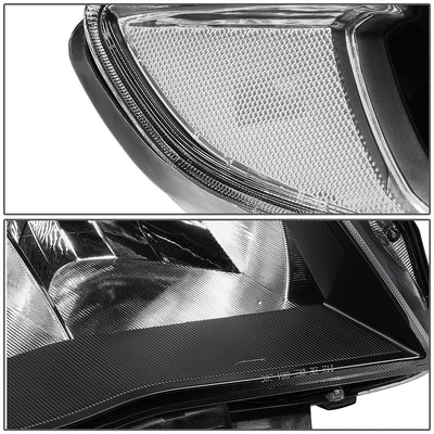 D-Motoring - 09-13 Subaru Forester  Headlights - Black Housing - Clear Corner - Plug-n-Play - Pair - 4